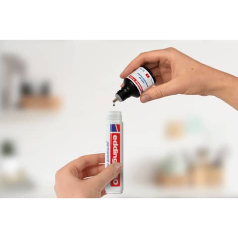 Inchiostro permanente per ricarica edding T 25 rosso - 30 ml E-T25 002